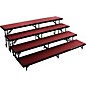 National Public Seating 4 Level Straight Standing Choral Riser (18"x96" Platform) Red Carpet thumbnail
