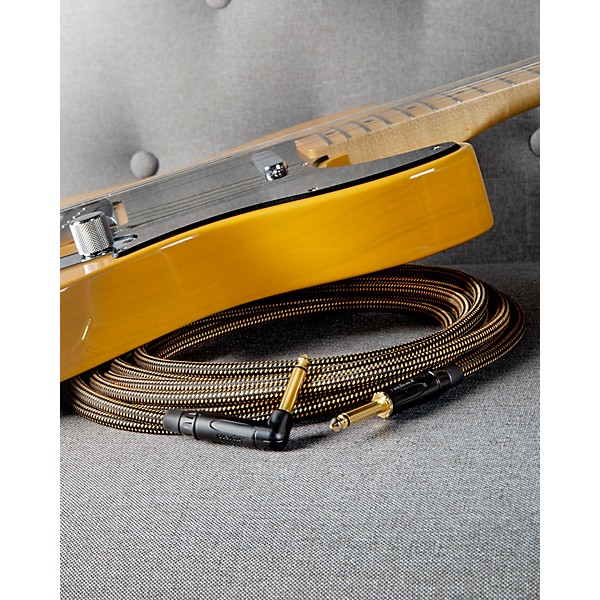 Livewire Signature Guitar Cable Straight/Angle Black and Yellow 20 ft.