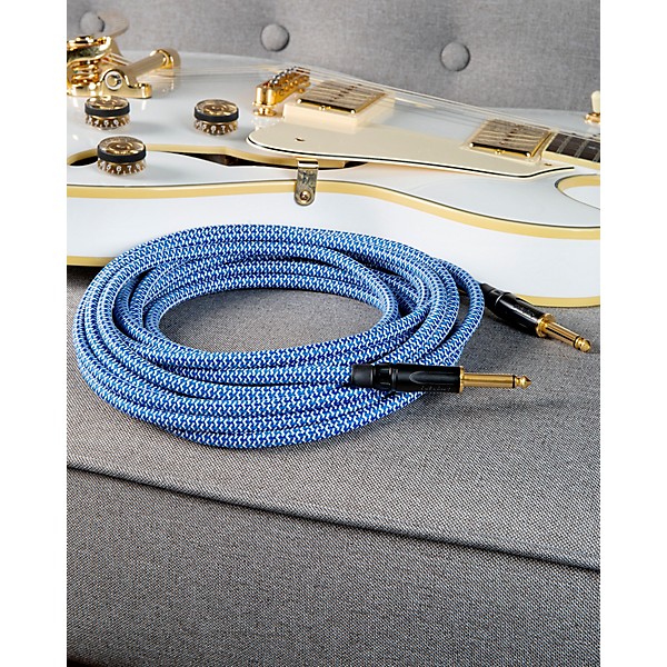 Livewire Signature Guitar Cable Straight/Straight Blue and White 20 ft.