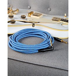 Livewire Signature Guitar Cable Straight/Angle Blue and White 20 ft.