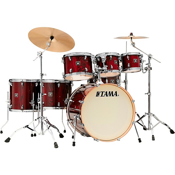 TAMA Superstar Classic Exotix 7-Piece Shell Pack With 22" Bass Drum Gloss Garnet Lacebark Pine