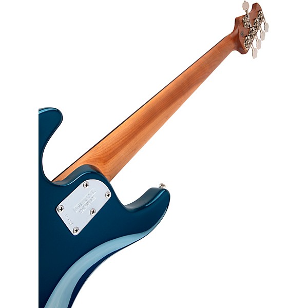 bluemanページ Ernie Ball Music Man Bongo 5 Bass Guitar - Pacific Blue