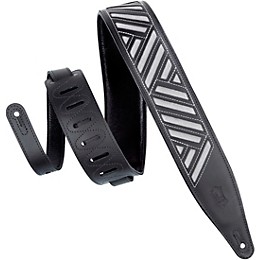 Clearance Levy's MC317DCO 2.5" Black Chrome-Tan Leather Guitar Strap