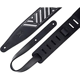 Clearance Levy's MC317DCO 2.5" Black Chrome-Tan Leather Guitar Strap