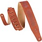 Levy's MS26CK-BRN 2 1/2" Wide Brown Suede Leather Guitar Straps thumbnail