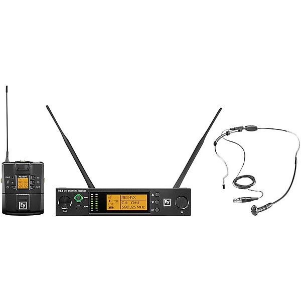 Electro-Voice Bodypack Set Headworn Mic 653-663 MHz