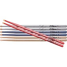 Zildjian Chroma Series Drum Sticks Value Pack 5A Wood