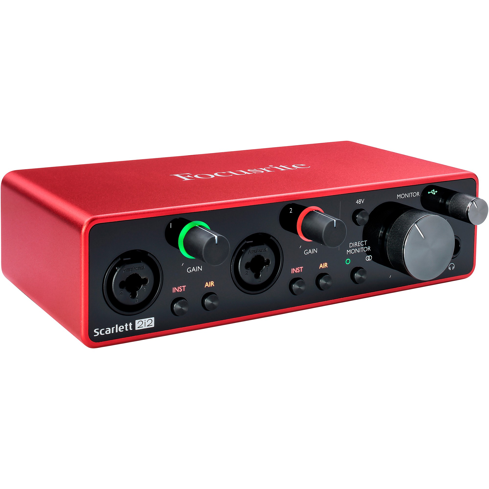 Focusrite Scarlett 2i2 (3rd Gen) USB Audio Interface with Pro Tools | First  &  Basics XLR Male to Female Microphone Cable - 10 Feet, Black