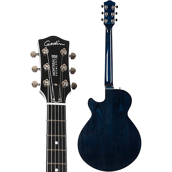 Godin Montreal Premiere A/E Semi-Hollowbody Electric Guitar Indigo Blue