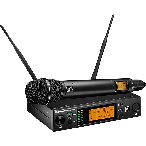 Open Box Electro-Voice RE3 Wireless Handheld Set With ND86 Dynamic Supercardioid Vocal Microphone Head Level 1 560-596 MHz