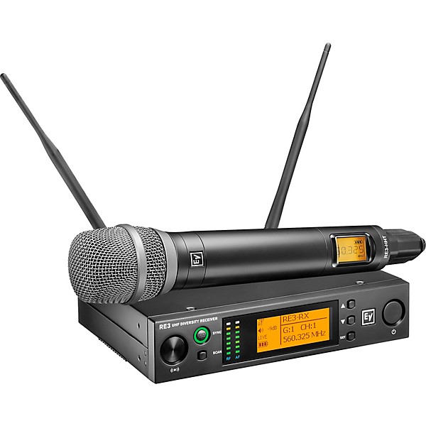 Electro-Voice RE3 Wireless Handheld Set With RE520 Condenser Supercardioid Vocal Microphone Head 653-663 MHz