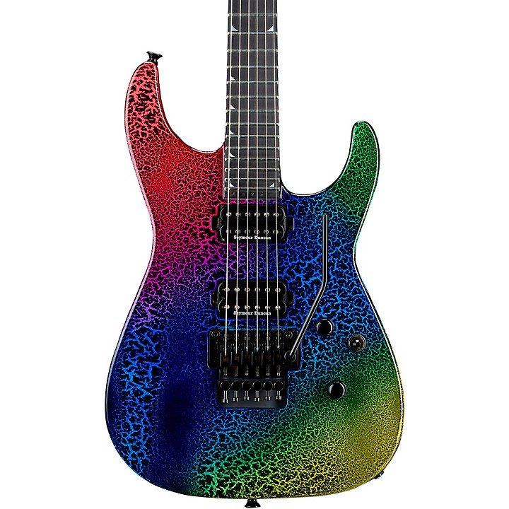 Platinum Jackson Soloist SL2 Electric Guitar Rainbow Crackle