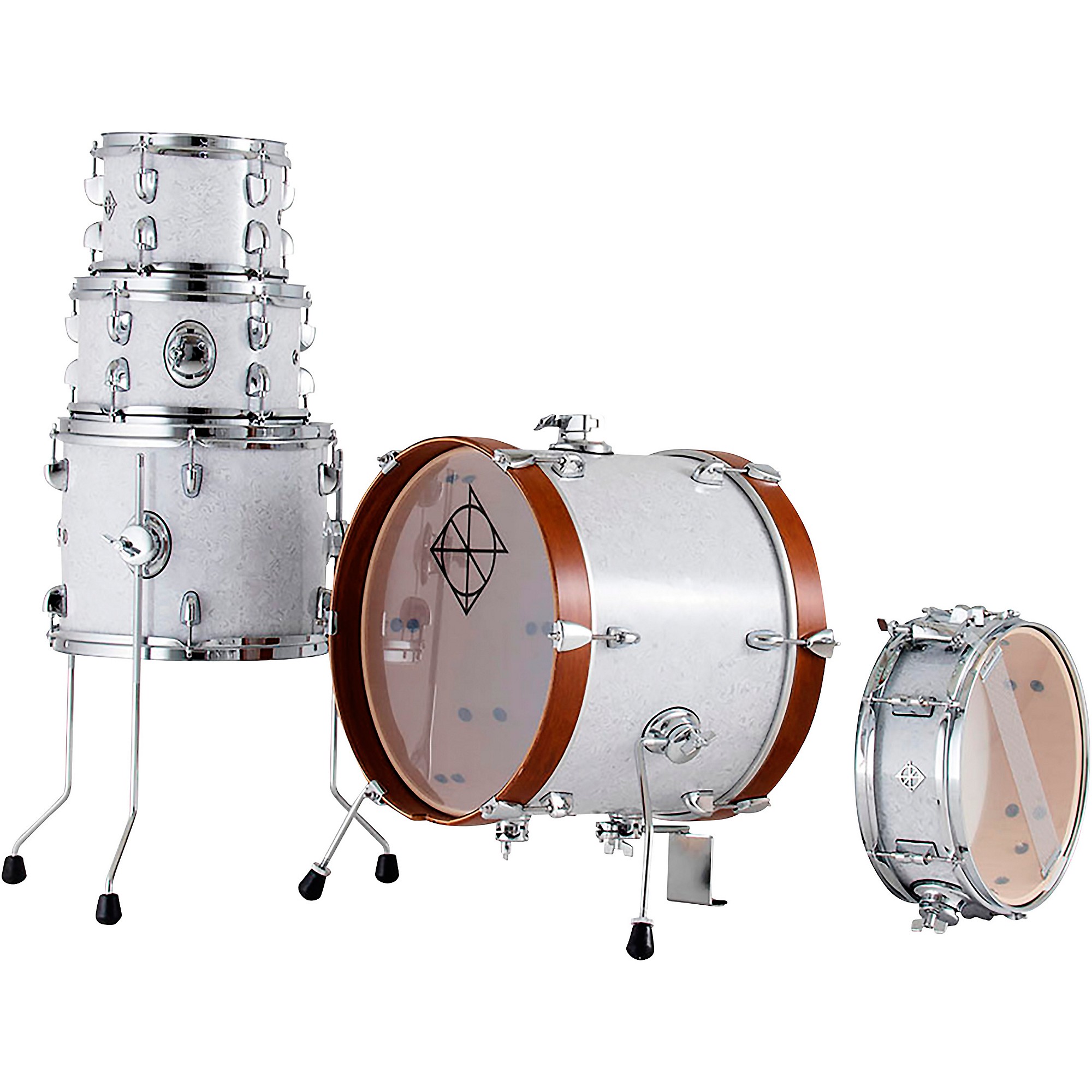 Dixon Jet Set Plus 5-Piece Shell Pack Sub Zero White | Guitar Center