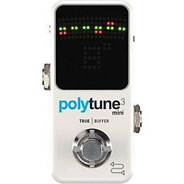Open Box TC Electronic Polytune Mini 3 Pedal Tuner White | Guitar