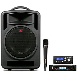 Open Box Galaxy Audio TV10-C010H000G Galaxy Audio Traveler 10 Portable PA System With CD Player, One Wireless Receiver, An...