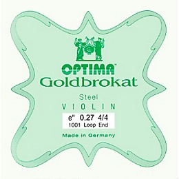 Optima Goldbrokat Series Steel Violin E String 4/4 Size, Medium Steel, 27 guage loop end