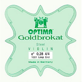 Optima Goldbrokat Series Steel Violin E String 4/4 Size, Heavy Steel, 28 guage loop end