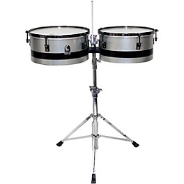 Toca Eric Velez Signature Timbales with Stand 14 in./15 in. Gun Metal Glitter