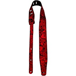 Perri's Decorated Suede Guitar Strap Red Paisley 2.5 in.