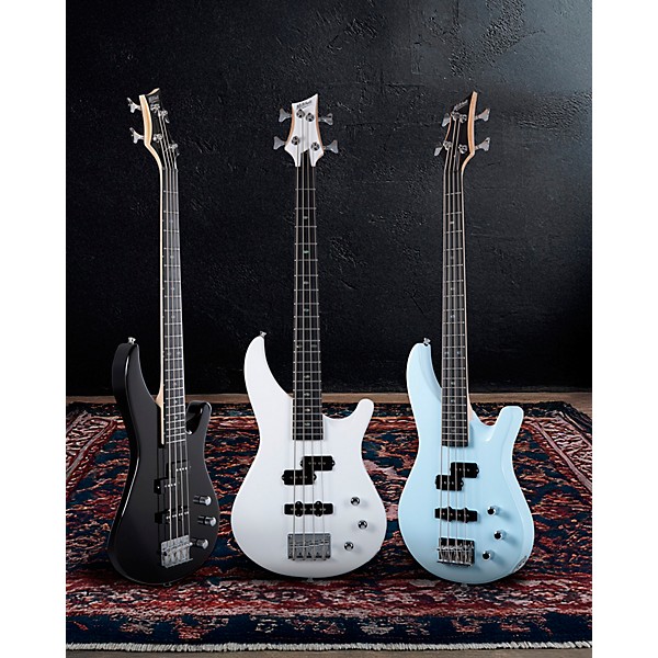 Mitchell MB100 Short-Scale Solidbody Electric Bass Guitar Powder Blue
