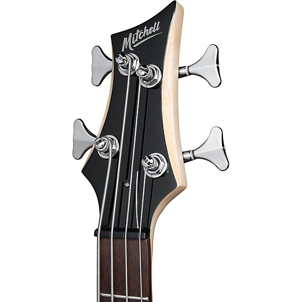 Mitchell MB100 Short-Scale Solidbody Electric Bass Guitar Charcoal Satin
