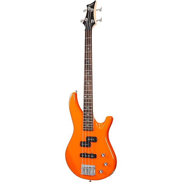 Mitchell MB100 Short-Scale Solidbody Electric Bass Guitar Orange
