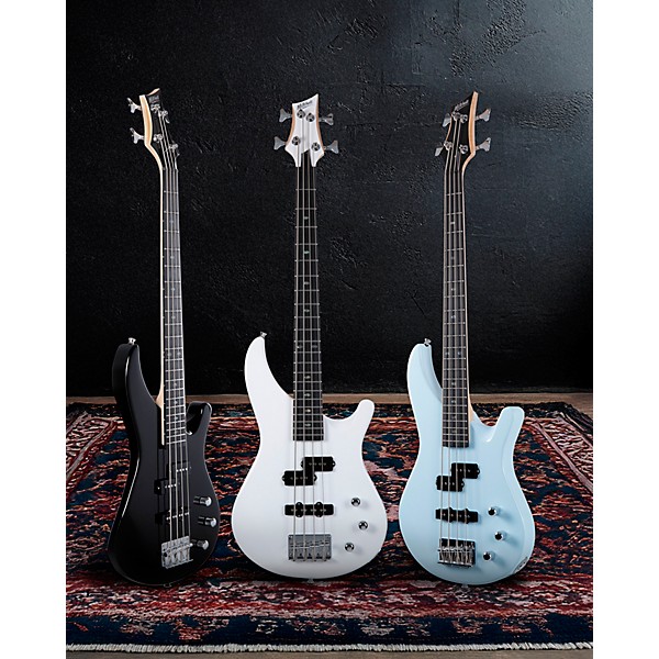 Mitchell MB100 Short-Scale Solidbody Electric Bass Guitar Black