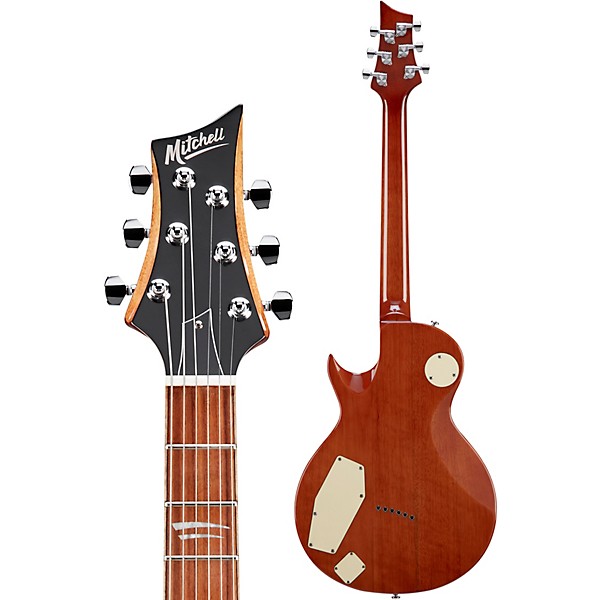 Open Box Mitchell MS450 Modern Single-Cutaway Electric Guitar Level 2 Flame Black 194744526855