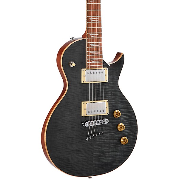 Open Box Mitchell MS450 Modern Single-Cutaway Electric Guitar Level 2 Flame Black 194744526985