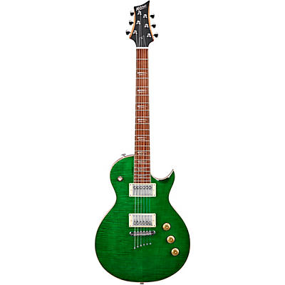 Mitchell Ms450 Modern Single-Cutaway Electric Guitar Flame Forrest Green for sale