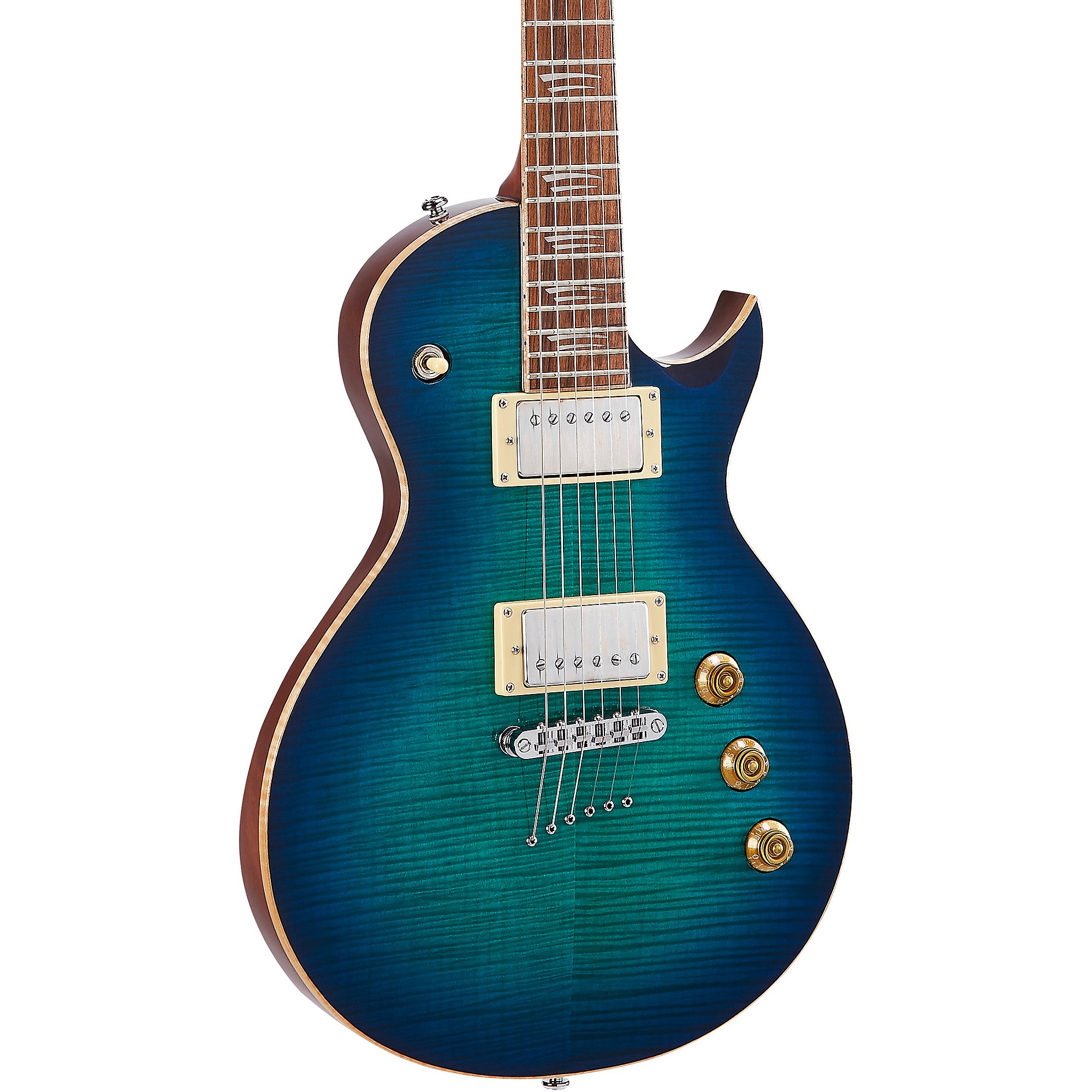 Mitchell MS450 Modern Single-Cutaway Electric Guitar Aquaburst