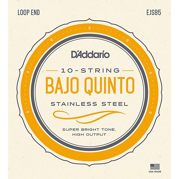 D'Addario Stainless Steel Bajo Quinto String Set