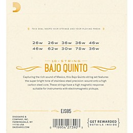 D'Addario Stainless Steel Bajo Quinto String Set