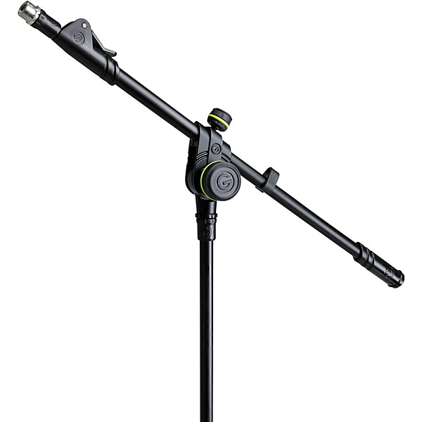Open Box Gravity Stands Microphone Stand With Round Base and 2-Point Adjustment Telescoping Boom Level 1