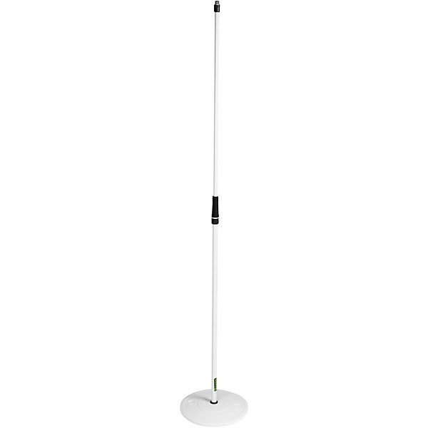 Gravity Stands Microphone Stand With Round Base - White
