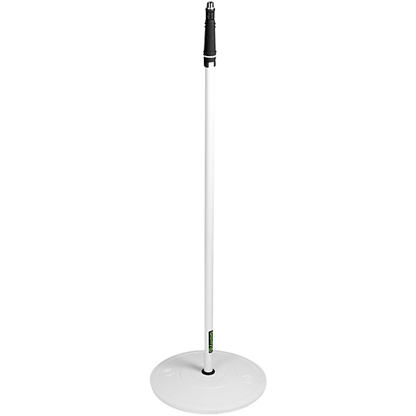 Gravity Stands Microphone Stand With Round Base - White