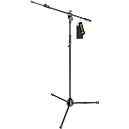 Gravity Stands Microphone Stand With Folding Tripod Base And 2-Point Adjustment Telescoping Boom