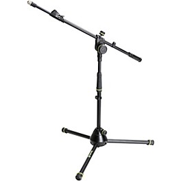 Gravity Stands Microphone Stand With Folding Tripod Base And 2-Point Adjustment Telescoping Boom Short