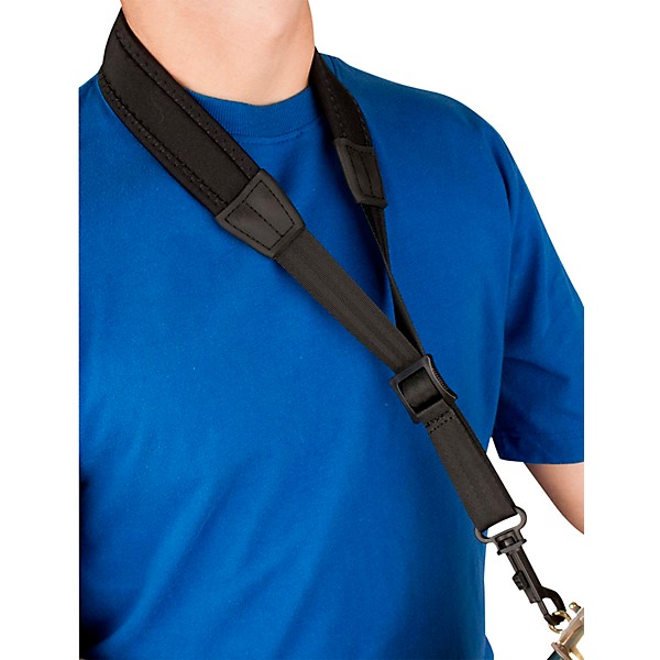 Protec Protec Padded Neoprene Saxophone Neck Strap with Plastic Swivel Snap, Black, 22' Regular Black Plastic Hook