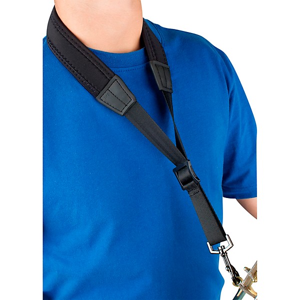 Protec Protec Padded Neoprene Saxophone Neck Strap with Metal Swivel Snap, Black, 20" Junior Black Plastic Hook
