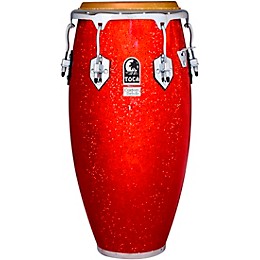 Toca Custom Deluxe Solid Fiberglass Congas 11 in. Red Sparkle