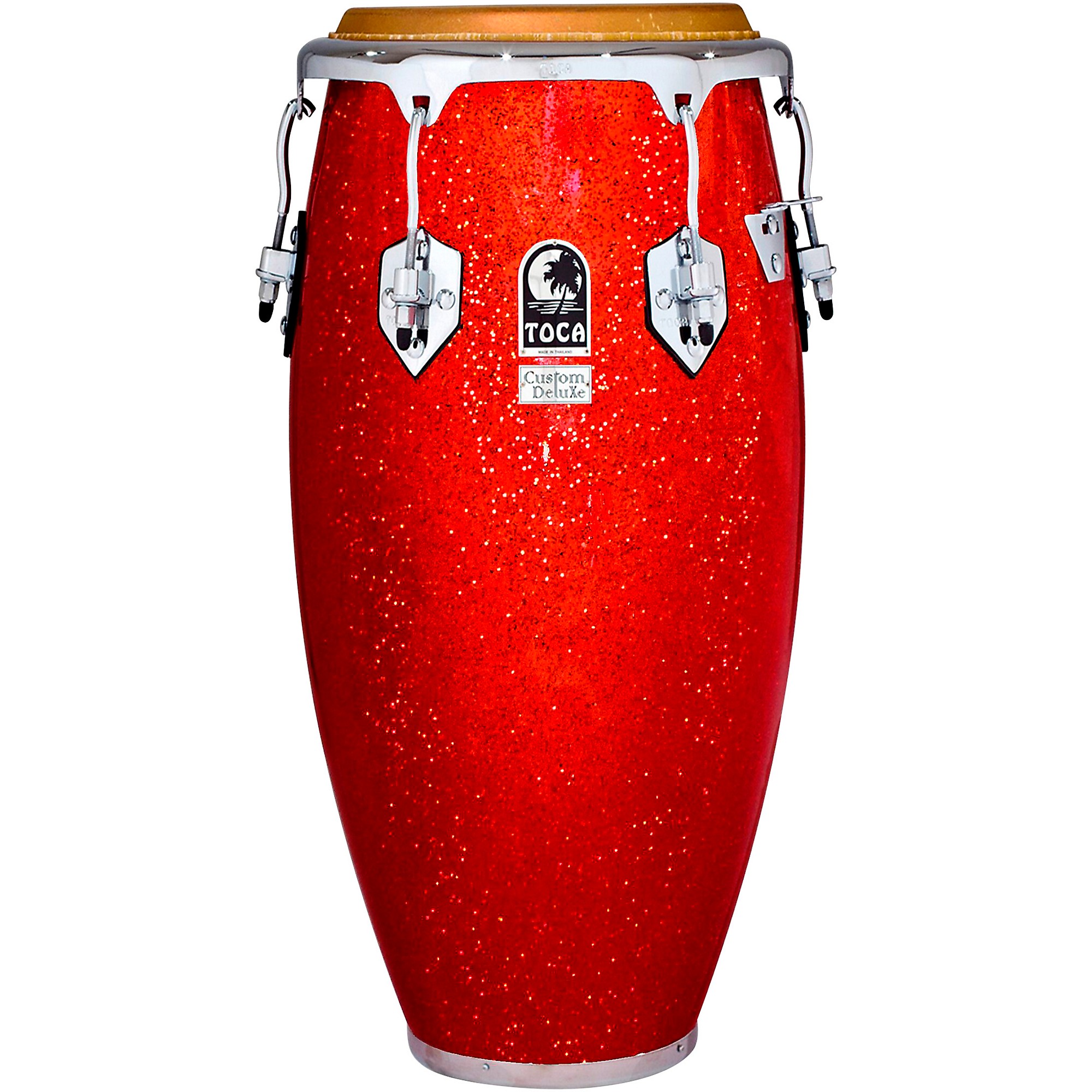 Toca Custom Deluxe Solid Fiberglass Congas 11.75 in. Red