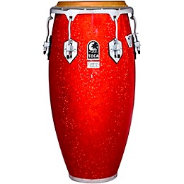 Toca Custom Deluxe Solid Fiberglass Congas 11.75 in. Red Sparkle