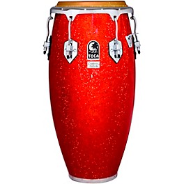 Toca Custom Deluxe Solid Fiberglass Congas 12.50 in. Silv... Toca Custom Deluxe Solid Fiberglass Congas 11.75 in. Red Sparkle