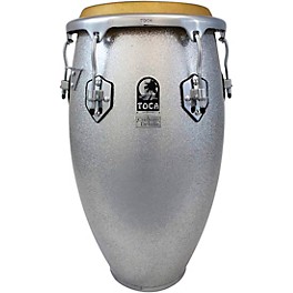 Toca Custom Deluxe Solid Fiberglass Congas 12.50 in. S... Toca Custom Deluxe Solid Fiberglass Congas 12.50 in. Silver Sparkle