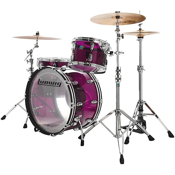 Ludwig Vistalite 3-Piece Pro Beat Shell Pack With 24" Bass Drum Purple