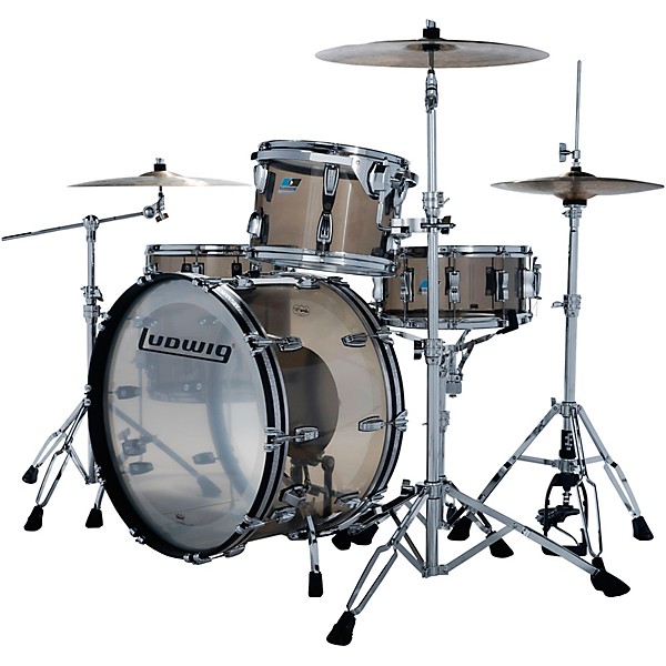 Ludwig Vistalite 3-Piece Pro Beat Shell Pack With 24" Bass Drum Bronze