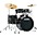 TAMA Imperialstar 5-Pi... TAMA Imperialstar 5-Piece Complete Drum Set With 22" Bass Drum and MEINL HCS Cymbals Black Oak Wrap