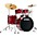 TAMA Imperialstar 5-... TAMA Imperialstar 5-Piece Complete Drum Set With 22" Bass Drum and MEINL HCS Cymbals Candy Apple Mist