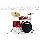 TAMA Imperialstar 5-Piece Complete Drum Set With 22" Bass Drum and MEINL HCS Cymbals Candy Apple Mist